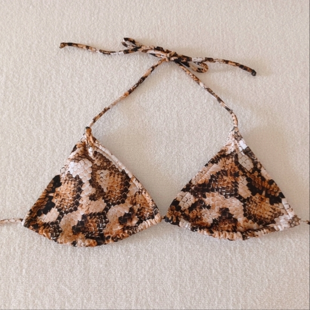 VENUS Triangle String Snakebite Bikini Top, size S